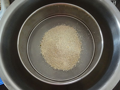 sieving ragi manni or multigrain baby food