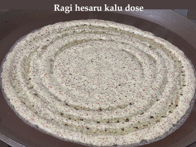 ragi hesarukalu dose recipe