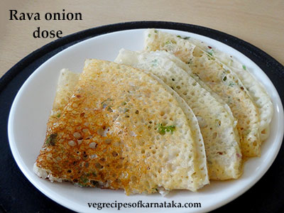 rava onion dosa recipe, karntaka style rava onion dose
