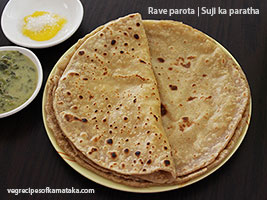 Rave parota or rava paratha recipe