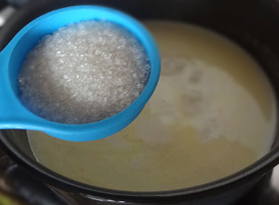 sugar for rave payasa or rava kheer