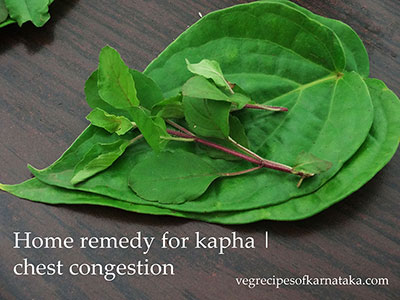 betel leaf home remedy for chest congestion