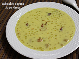 sabakki payasa recipe