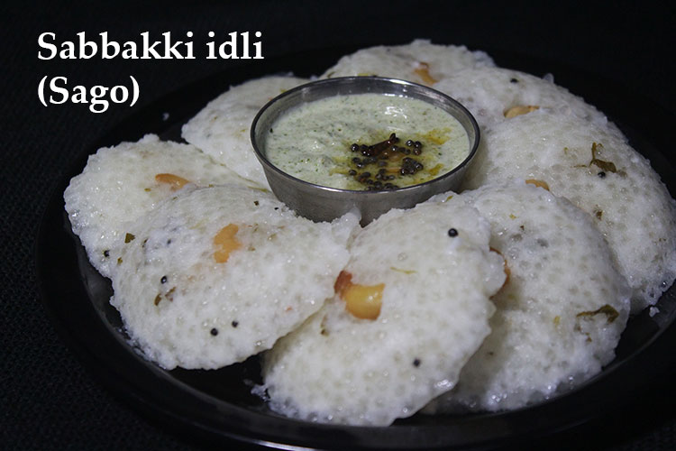 instant sabbakki idli, sago idli