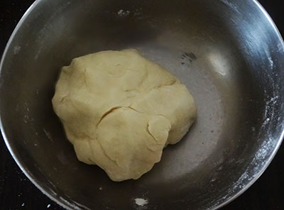 kneading dough for sweet shankar poli or shankar pali