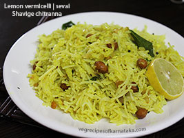 shavige chitranna or lemon sevai recipe