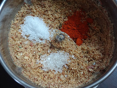 salt and sugar for shenga hindi or peanut chutney powder