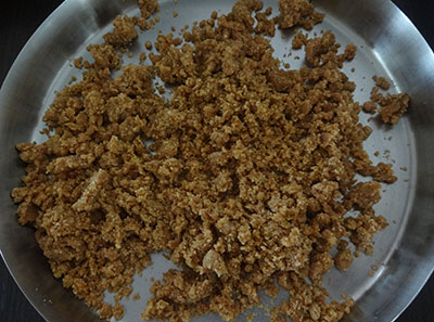 coconut and jaggery for wheat flour shenga holige or kadlekai obbattu
