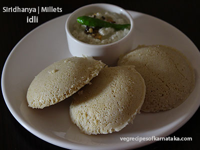 siridhanya or millets idli recipe