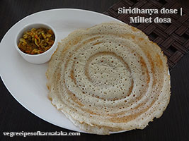 millets or siridhanya dose recipe