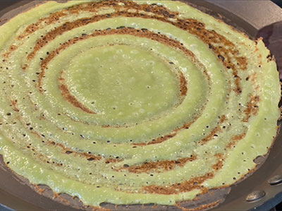 cooked sorekai dose or bottle gourd dosa recipe