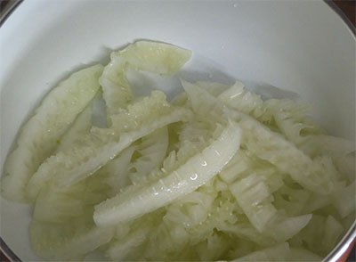 cucumber soft pulp for southekai thirulu sasive or cucumber soft pulp raita