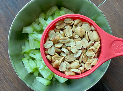roasted peanuts for southekai kosambari or cucumber salad