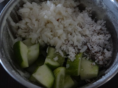 batter for cucumber sweet dosa or southekayi sihi dose