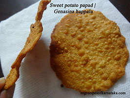 sweet potato papad