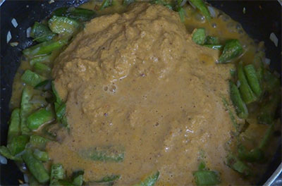 cooking thondekai masala curry