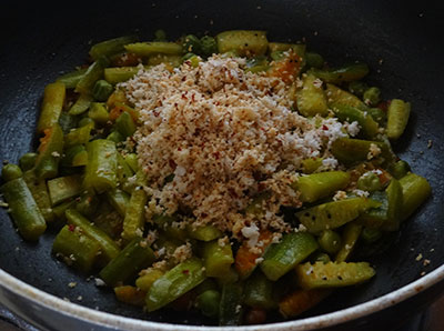 ground masala for thondekai palya or ivy gourd stir fry