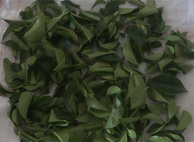 rinsed curry leaves to store it for long time