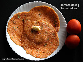 tomato dosa recipe, tomato dose recipe