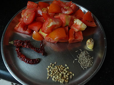 tomato and other spices for tomato dosa or tomato dose