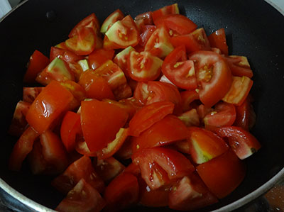 chopped tomato for tomato pickle or tomato uppinakayi