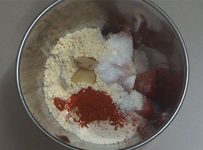 salt for instant tomato rava dosa or tomato rave dose