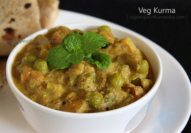 veg kurma or mixed vegetable kurma
