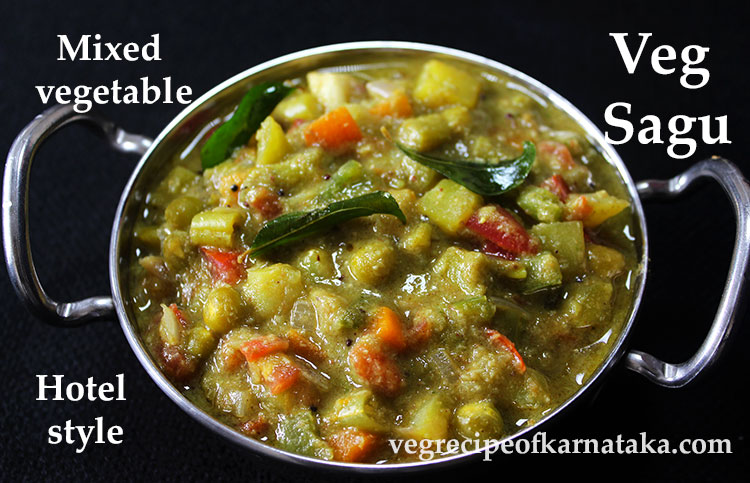 karnataka style mixed vegetable sagu or veg sagu