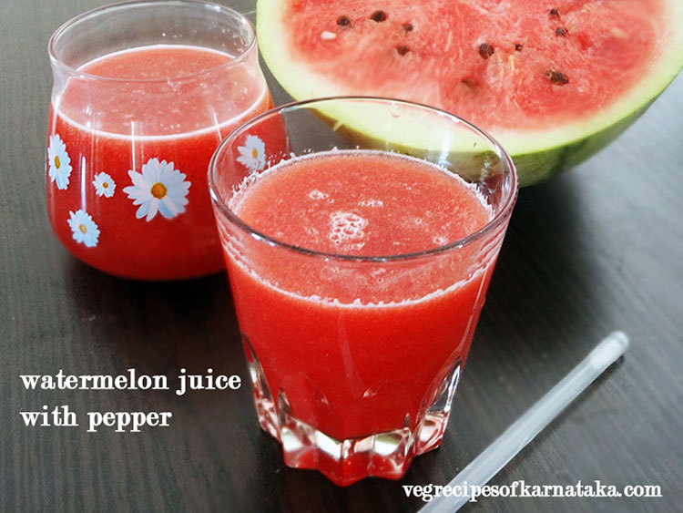 Water melon juice with pepper