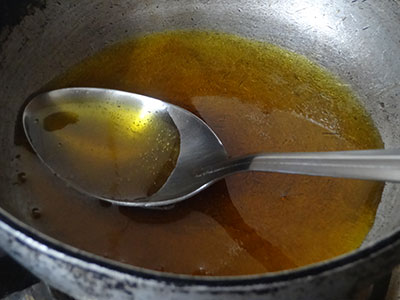 melting sugar for sweet yogurt or curd or misht doi