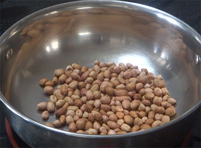 groundnuts for 2 ingredient laddu or shenga or kadalekai unde