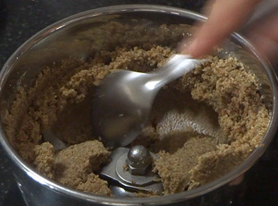 making 2 ingredient laddu or shenga or kadalekai unde