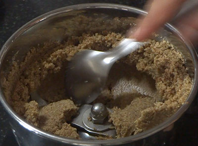making 2 ingredient laddu or shenga or kadalekai unde
