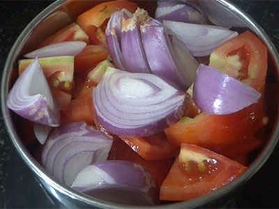 onion for tomato onion chutney or red chutney