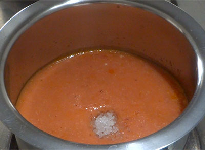 salt for simple tomato rasam or saru