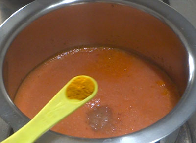 turmeric for simple tomato rasam or saru