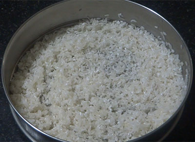 rinsed rice for akki kadubu and simple saru recipe
