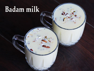 badam milk recipe
