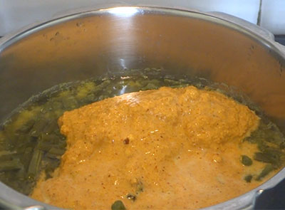 ground masala for beans sambar recipe or huralikayi huli