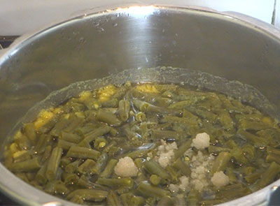salt for beans sambar recipe or huralikayi huli