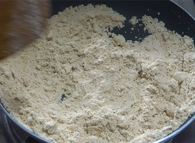 roasted wheat flour for godhi hittina unde or wheat flour ladoo