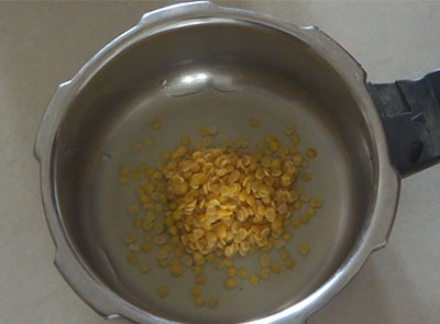 cooked dal for halasinakayi huli or raw jackfruit sambar