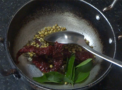fried spices for halasinakayi huli or raw jackfruit sambar