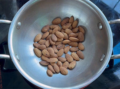 badam or almonds for healthy laddu or energy balls