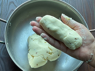 dough for hesaru bele chakli or moong dal murukku recipe