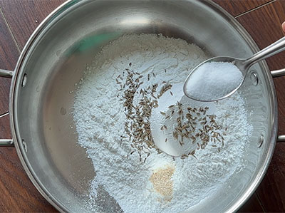 salt for hesaru bele chakli or moong dal murukku recipe