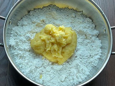 mashed dal for hesaru bele chakli or moong dal murukku recipe