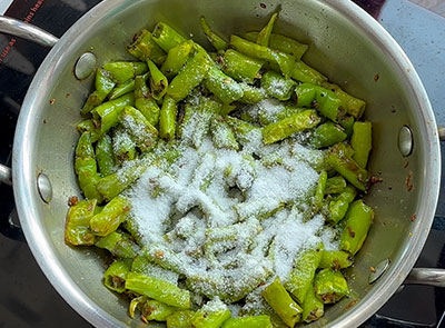 salt for Ingu menasu recipe or green chilli side dish
