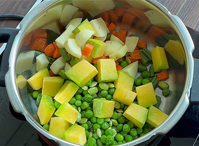 vegetables for kootu or mixed veg sambar recipe