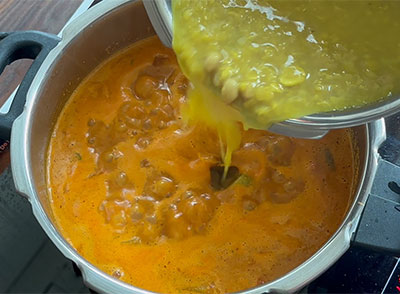 cooked dal for kootu or mixed veg sambar recipe